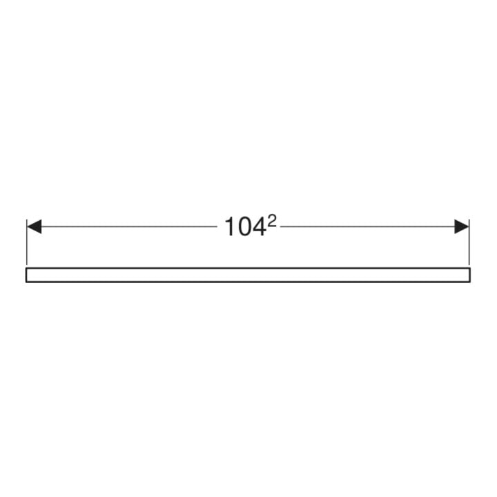 Geberit Waschtisch-Platte One 105x3x47cm, N hick./Mela Holz, AS re