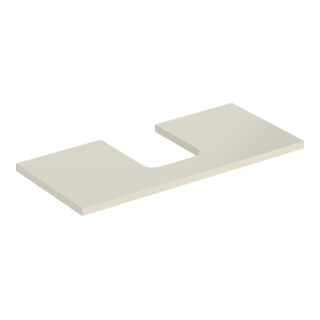 Geberit Waschtisch-Platte One 105x3x47cm, sand-grau/l hg, Ausschn mit.