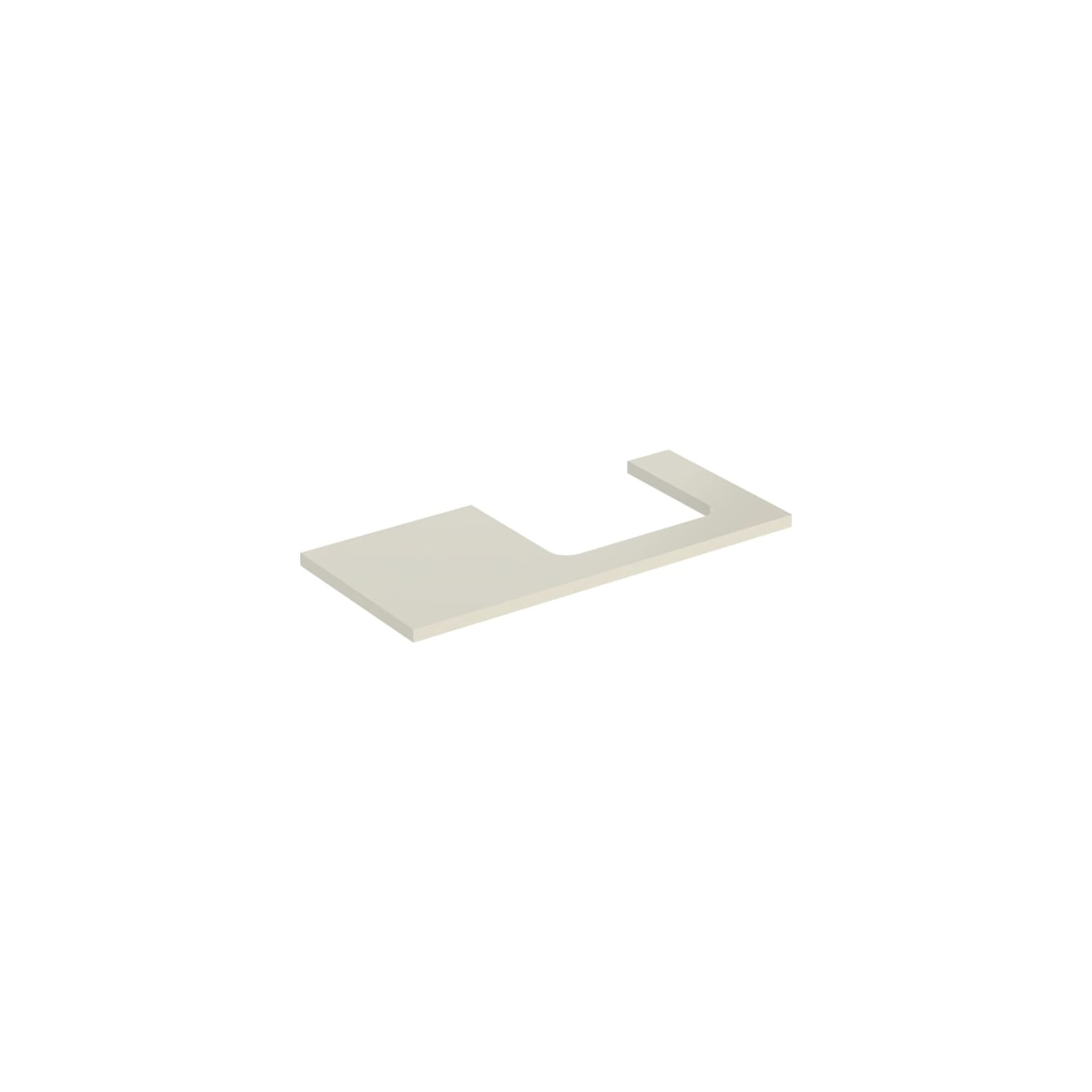 Geberit Waschtisch-Platte One 105x3x47cm, sand-grau/l hg, Ausschn re