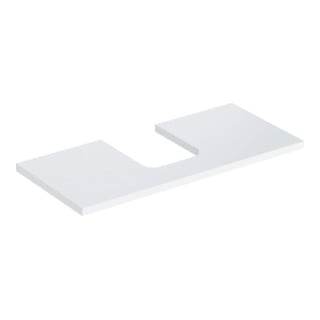 Geberit Waschtisch-Platte One 105x3x47cm, w/l hochgl., Ausschn mit.