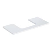 Geberit Waschtisch-Platte One 105x3x47cm, w/l hochgl., Ausschn mit.