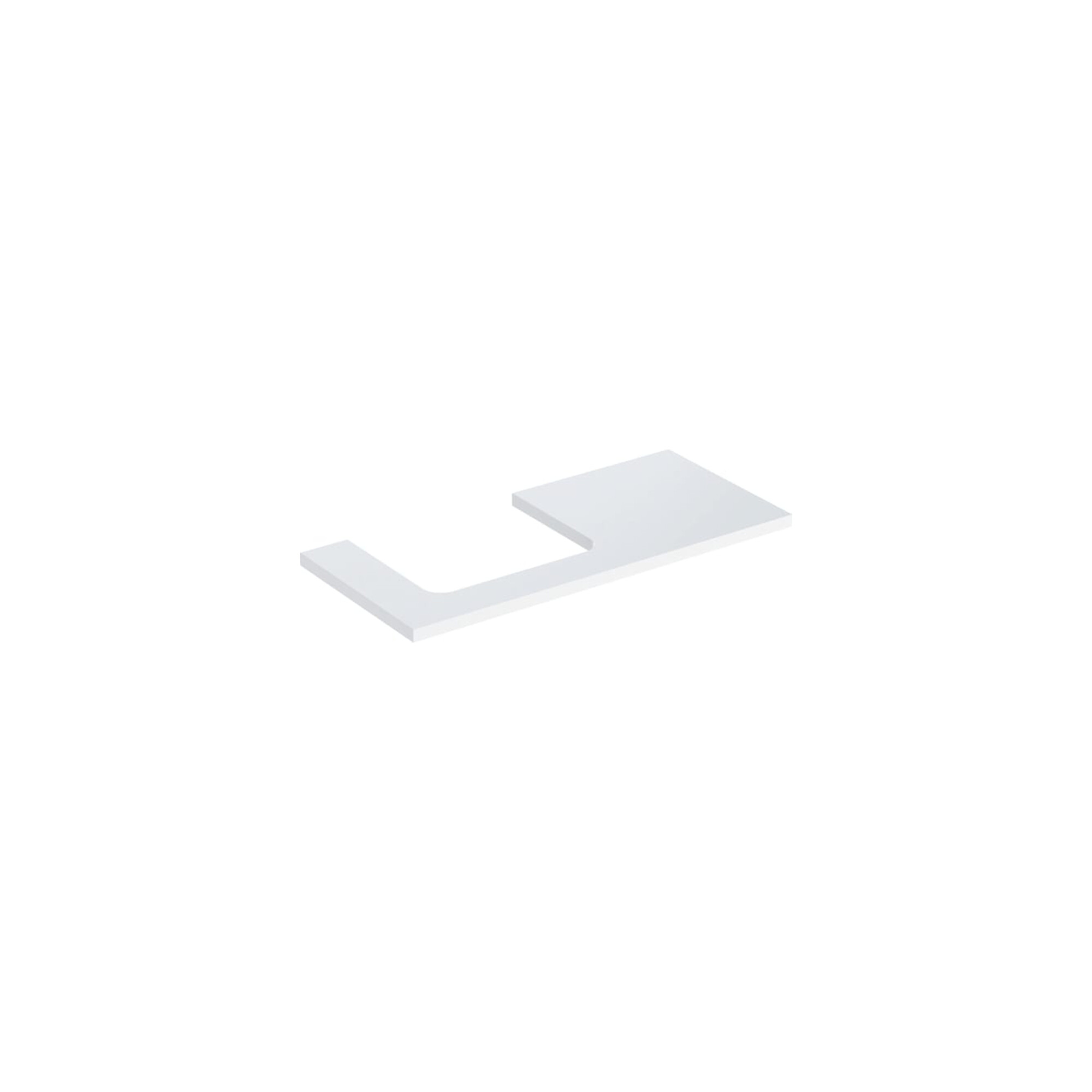 Geberit Waschtisch-Platte One 105x3x47cm, w/lack. hochgl., Ausschn li