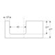 Geberit Waschtisch-Platte One 105x3x47cm, w/lack. hochgl., Ausschn li