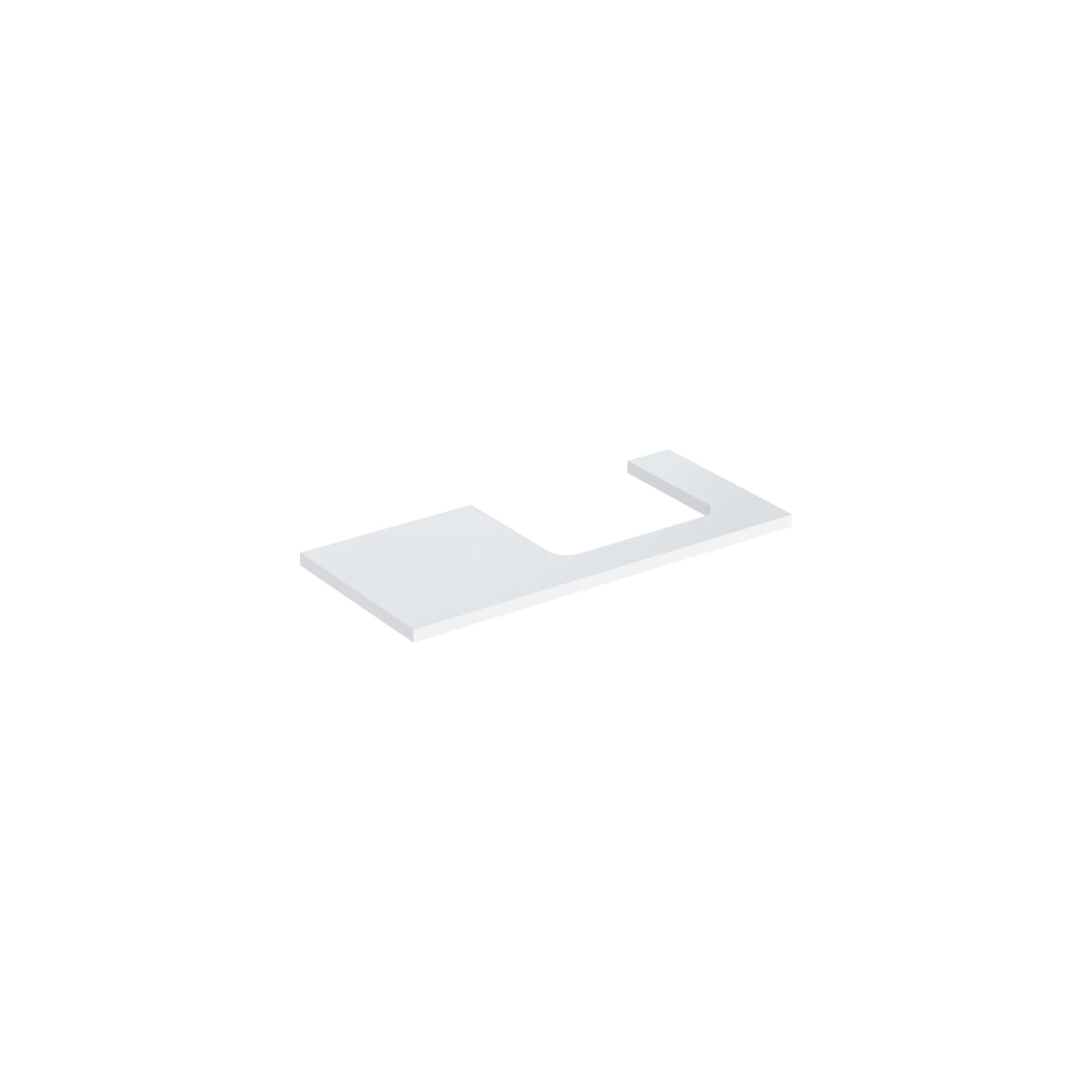 Geberit Waschtisch-Platte One 105x3x47cm, w/lack. hochgl., Ausschn re