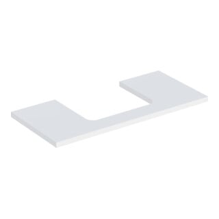 Geberit Waschtisch-Platte One 105x3x47cm, w/lack. ma, Ausschn mittig