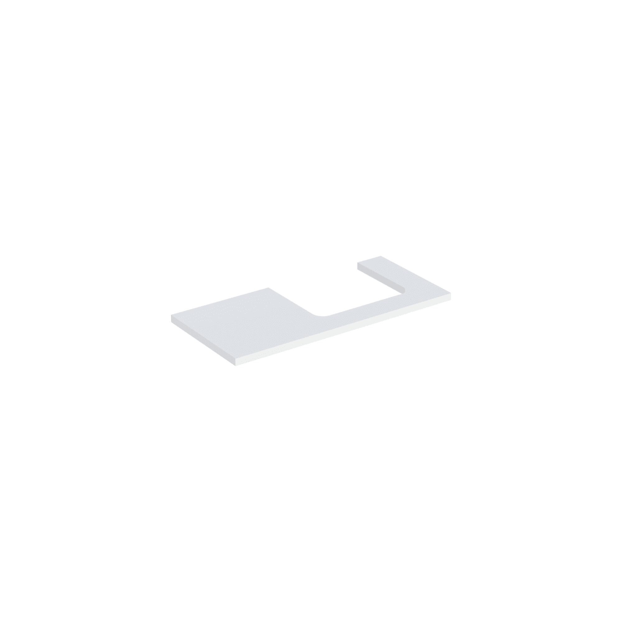 Geberit Waschtisch-Platte One 105x3x47cm, w/lack. ma, Ausschn rechts