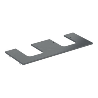 Geberit Waschtisch-Platte One 120x2x47cm, AS 2-f., SZ, Marmor sw/matt