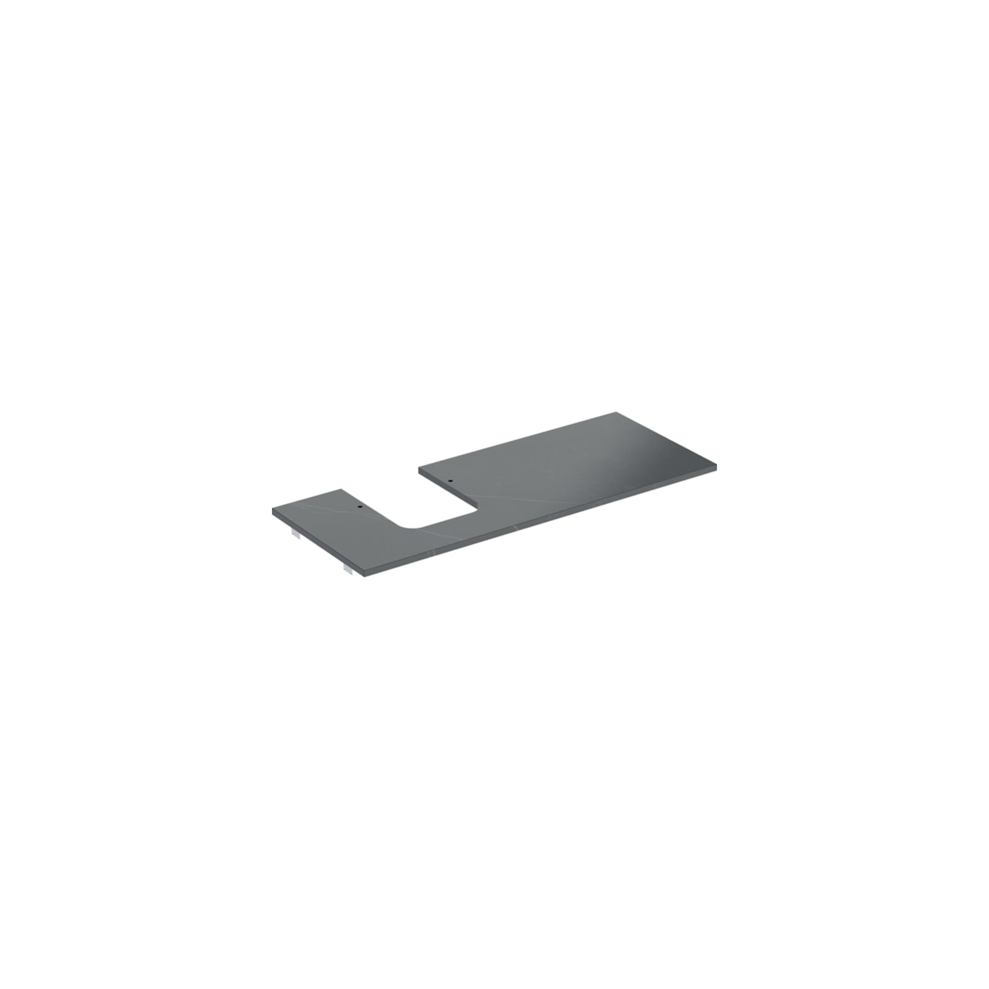 Geberit Waschtisch-Platte One 120x2x47cm, AS L, SZ, Marmor sw/matt