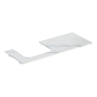Geberit Waschtisch-Platte One 120x2x47cm, AS li, Steinz., Marmor we/ma