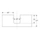 Geberit Waschtisch-Platte One 120x2x47cm, AS mi, Steinz., Marmor we/ma