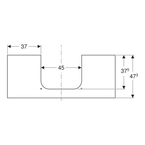 Geberit Waschtisch-Platte One 120x2x47cm, AS mi, Steinz., Marmor we/ma