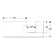 Geberit Waschtisch-Platte One 120x2x47cm, AS re, Steinz., Marmor we/ma