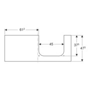 Geberit Waschtisch-Platte One 120x2x47cm, AS re, Steinz., Marmor we/ma-4