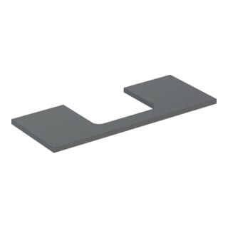 Geberit Waschtisch-Platte One 120x3x47cm, lava/lackiert m, AS mit.