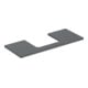 Geberit Waschtisch-Platte One 120x3x47cm, lava/lackiert m, AS mit.-1