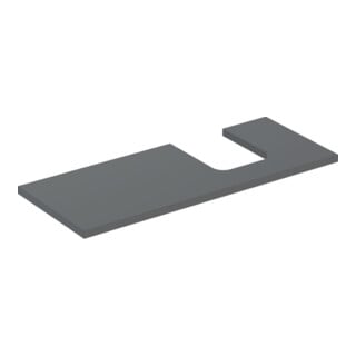 Geberit Waschtisch-Platte One 120x3x47cm, lava/lackiert ma, Ausschn re