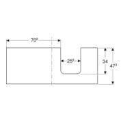 Geberit Waschtisch-Platte One 120x3x47cm, lava/lackiert ma, Ausschn re-4