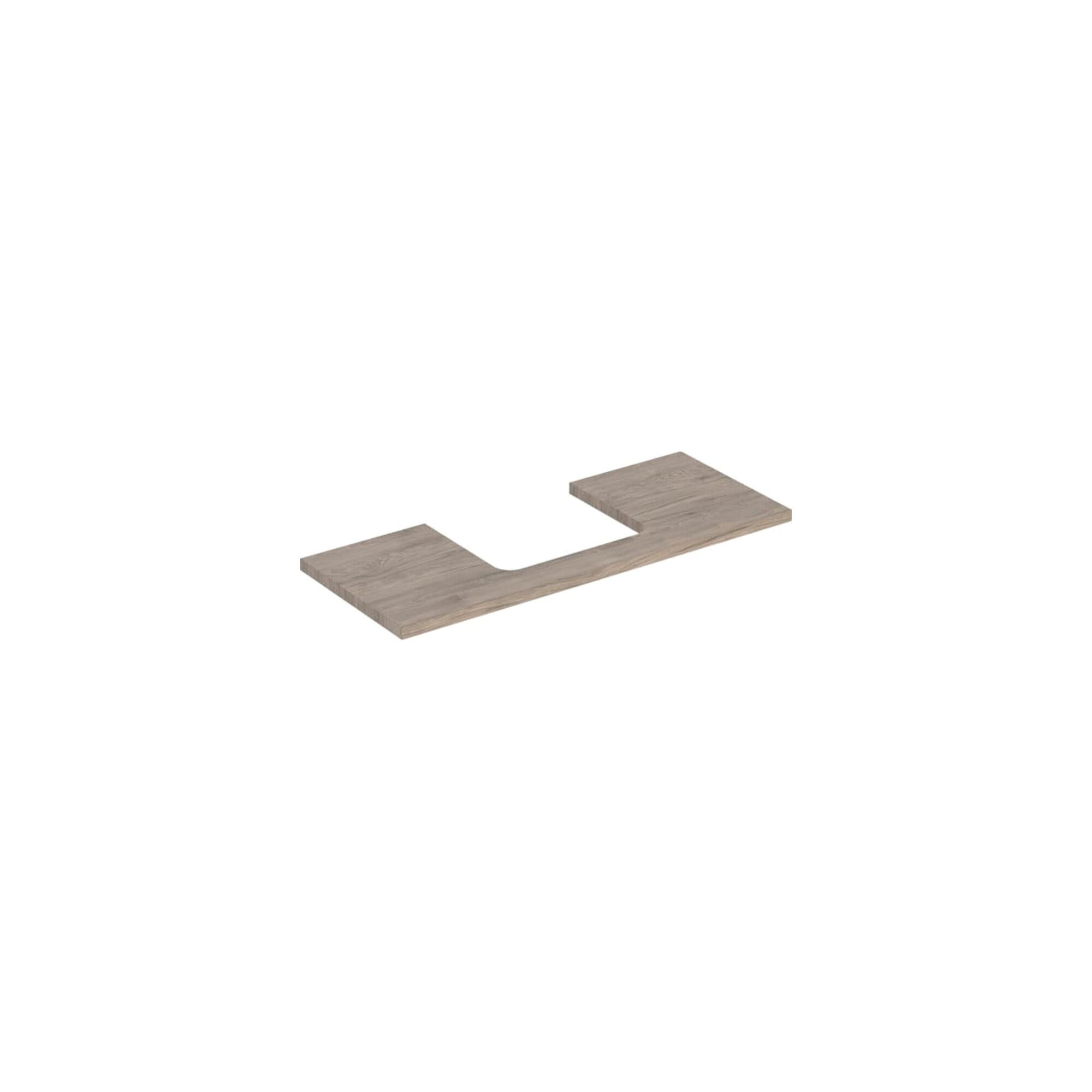 Geberit Waschtisch-Platte One 120x3x47cm, N hick./Mela Holz, AS mit.