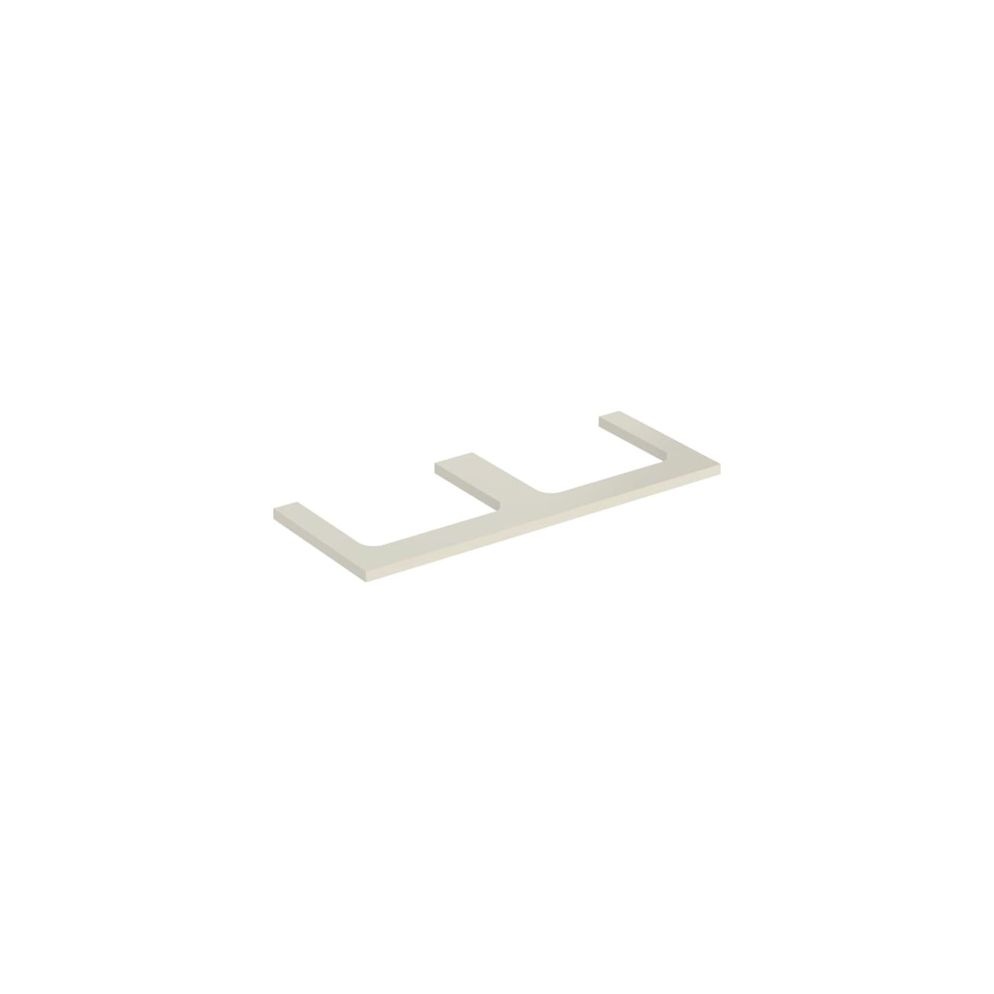 Geberit Waschtisch-Platte One 120x3x47cm, sand-grau/l hg, AS 2-fach