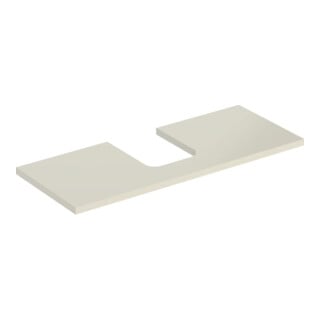 Geberit Waschtisch-Platte One 120x3x47cm, sand-grau/l hg, Ausschn mit.