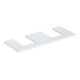 Geberit Waschtisch-Platte One 120x3x47cm, w/l hochgl., Ausschn 2-fach-1