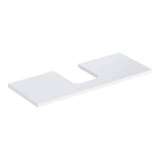 Geberit Waschtisch-Platte One 120x3x47cm, w/l hochgl., Ausschn mit.