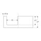 Geberit Waschtisch-Platte One 120x3x47cm, w/lack. hochgl., Ausschn li