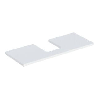 Geberit Waschtisch-Platte One 120x3x47cm, w/lack. ma, Ausschn mittig