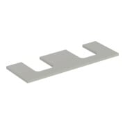 Geberit Waschtisch-Platte One 135x3x47cm, greige/lackiert m, AS 2-fach