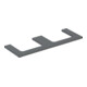 Geberit Waschtisch-Platte One 135x3x47cm, lava/lackiert m, AS 2-fach-1