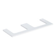 Geberit Waschtisch-Platte One 135x3x47cm, w/l hochgl., Ausschn 2-fach