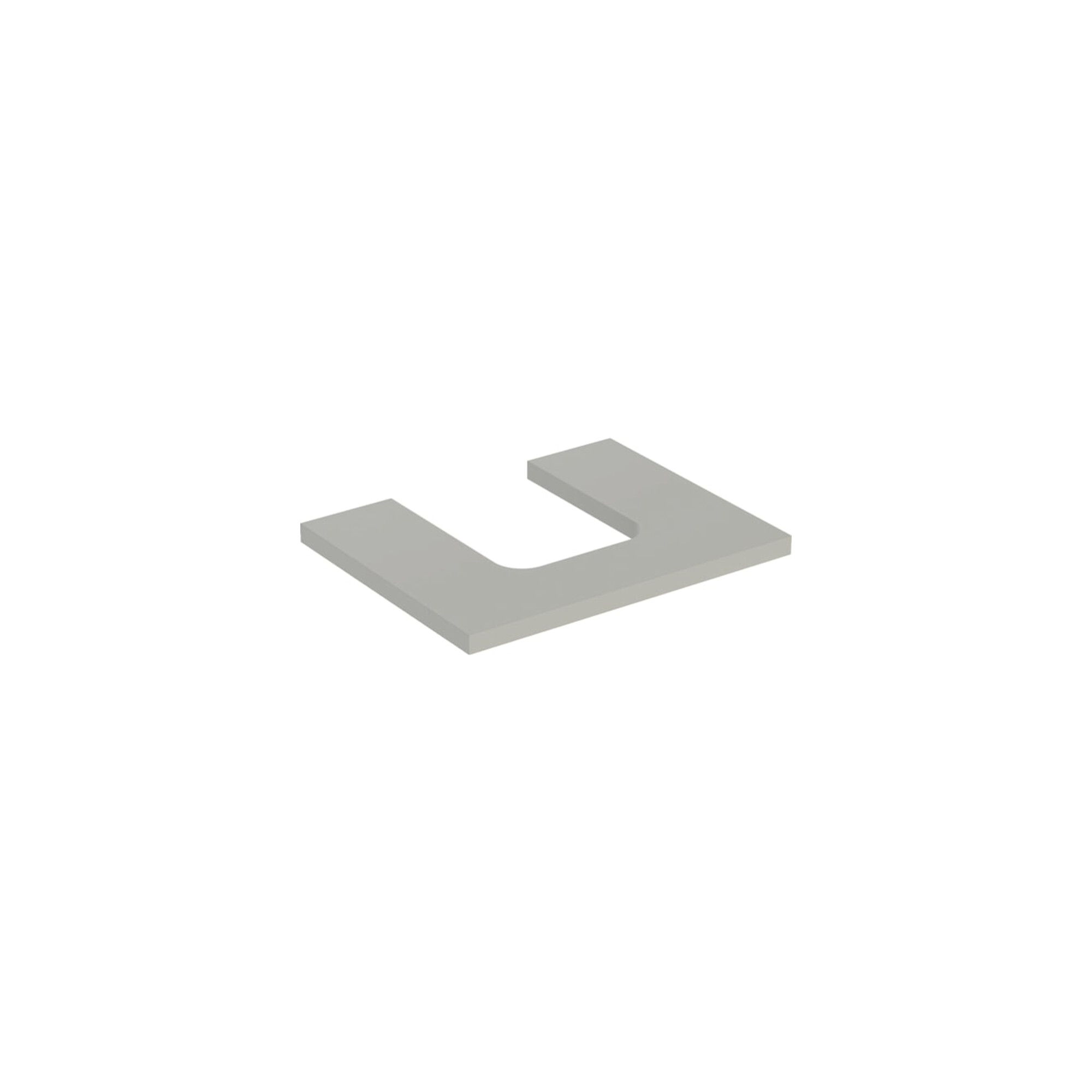 Geberit Waschtisch-Platte One 60x3x47cm, greige/lackiert m, AS mit.