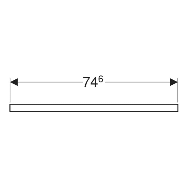 Geberit Waschtisch-Platte One 75x3x47cm, Eiche/Mela Holz, Ausschn mit.