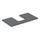 Geberit Waschtisch-Platte One 75x3x47cm, lava/lackiert m, Ausschn mit.-1