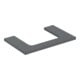 Geberit Waschtisch-Platte One 75x3x47cm, lava/lackiert m, Ausschn mit.-1