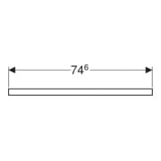 Geberit Waschtisch-Platte One 75x3x47cm, lava/lackiert m, Ausschn mit.-2