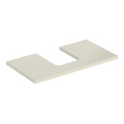 Geberit Waschtisch-Platte One 75x3x47cm, sand-grau/l hg, Ausschn mit.