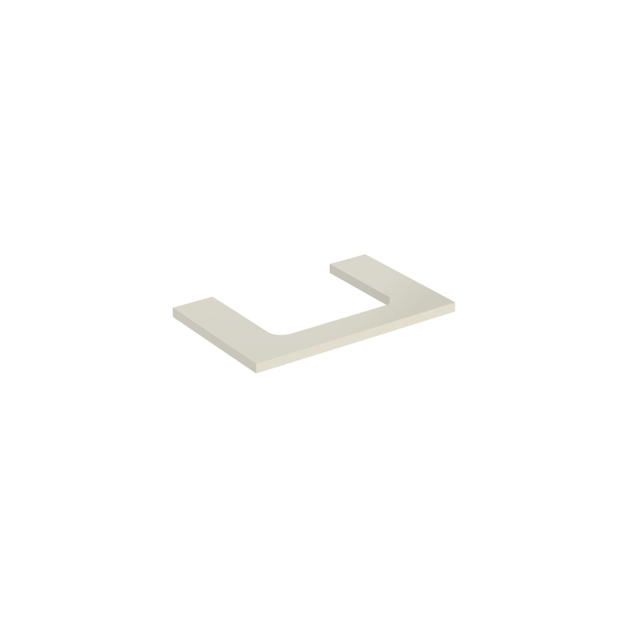 Geberit Waschtisch-Platte One 75x3x47cm, sand-grau/l hg, Ausschn mit.