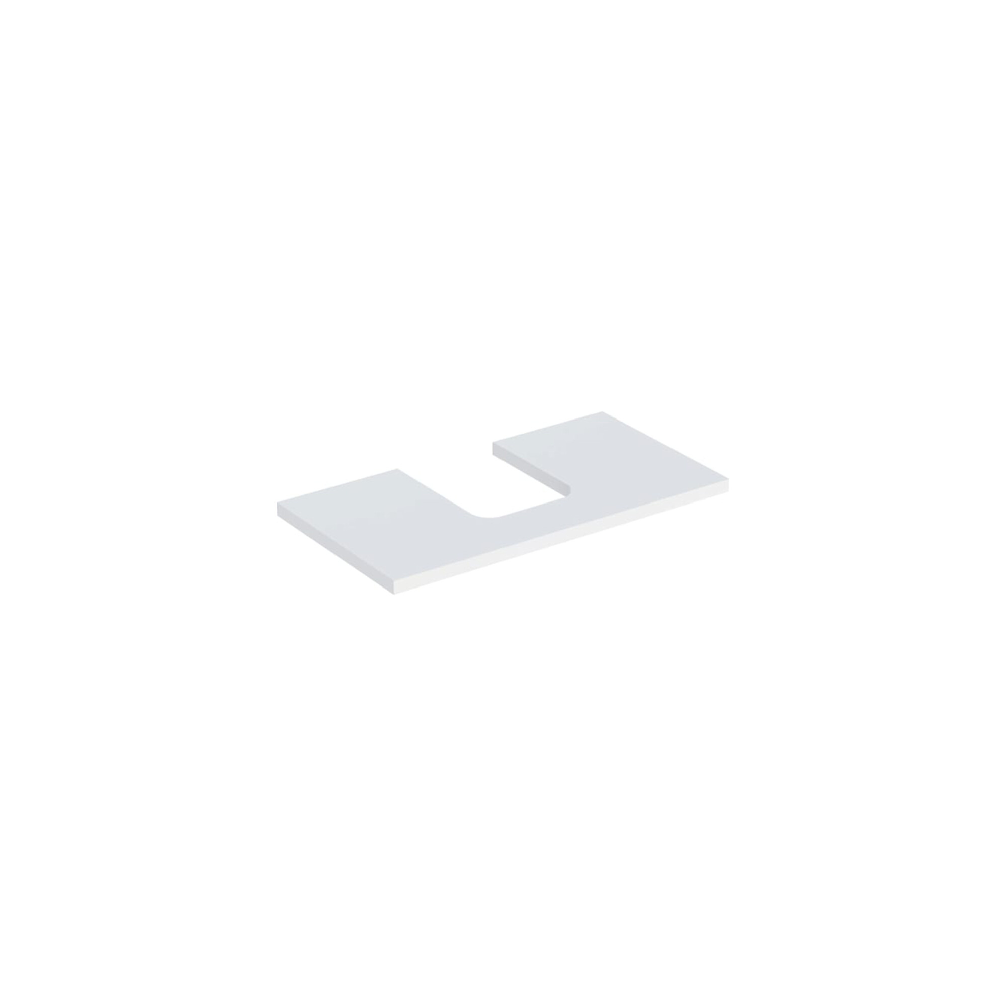 Geberit Waschtisch-Platte One 75x3x47cm, w/lack. ma, Ausschnitt mittig