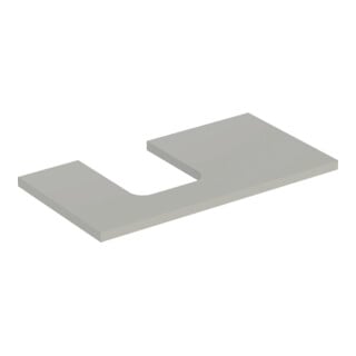 Geberit Waschtisch-Platte One 90x3x47cm, greige/lackiert m, Ausschn li