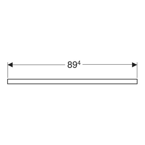 Geberit Waschtisch-Platte One 90x3x47cm, greige/lackiert m, Ausschn li