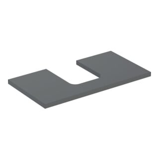 Geberit Waschtisch-Platte One 90x3x47cm, lava/lackiert m, Ausschn mit.