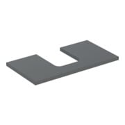 Geberit Waschtisch-Platte One 90x3x47cm, lava/lackiert m, Ausschn mit.