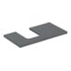 Geberit Waschtisch-Platte One 90x3x47cm, lava/lackiert ma, Ausschn li-1
