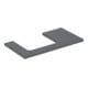 Geberit Waschtisch-Platte One 90x3x47cm, lava/lackiert ma, Ausschn li-1