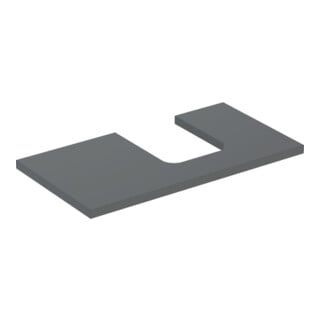 Geberit Waschtisch-Platte One 90x3x47cm, lava/lackiert ma, Ausschn re