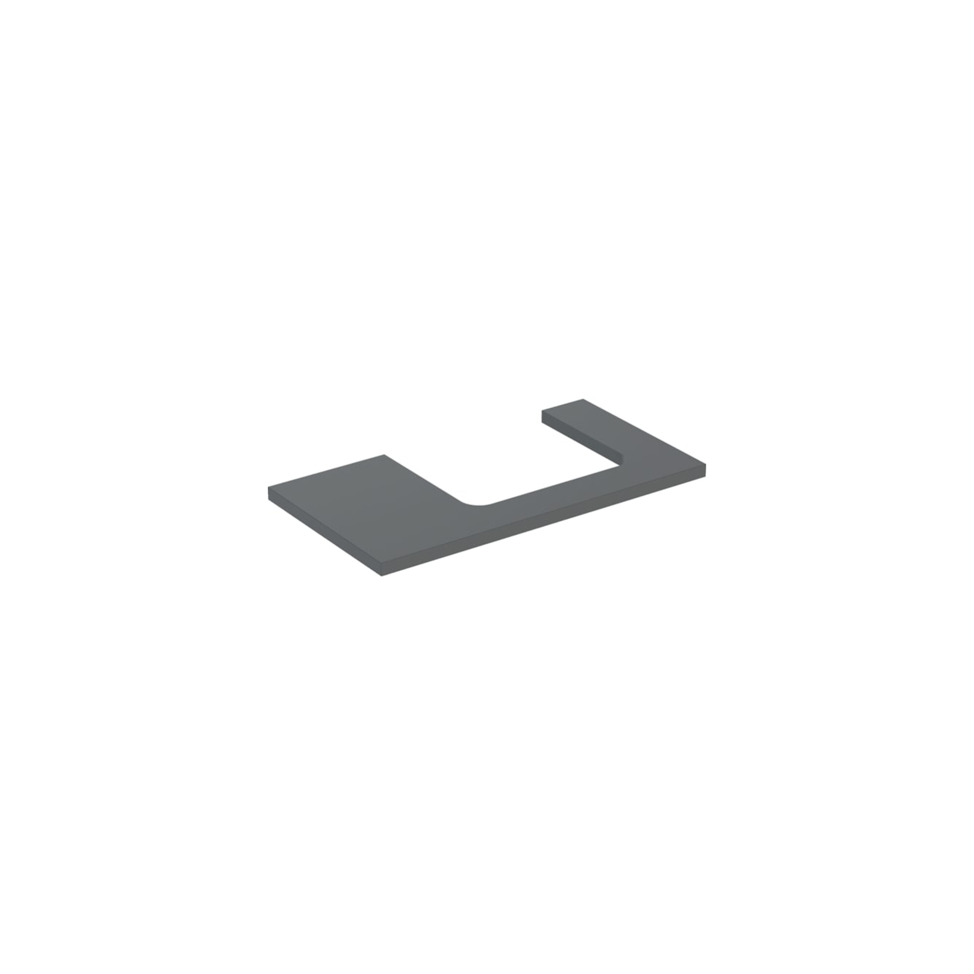 Geberit Waschtisch-Platte One 90x3x47cm, lava/lackiert ma, Ausschn re