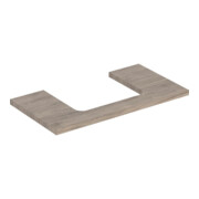 Geberit Waschtisch-Platte One 90x3x47cm, N hick./Mela Holz, AS mit.
