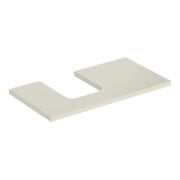 Geberit Waschtisch-Platte One 90x3x47cm, sand-grau/l hg, Ausschn li