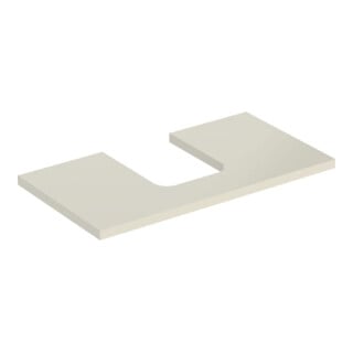 Geberit Waschtisch-Platte One 90x3x47cm, sand-grau/l hg, Ausschn mit.
